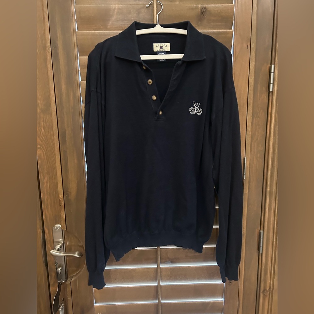 Cutter & Buck Men's Navy Pullover Sweater - with Nemacolin Woodlands Resort logo